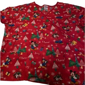 Disney XL Scrubs Christmas Mickey Mouse